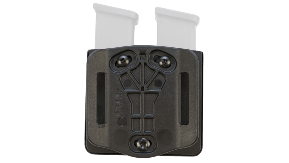 Mission First Tactical Double Pistol Magazine Pouch, Fits GLOCK 9/40 Magazines, Black, Adjustable Retention, Includes 1.5" Belt Loop, H10DMP-GDS9-150