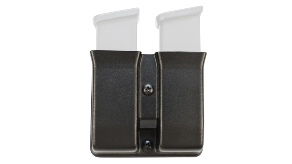 Mission First Tactical Double Pistol Magazine Pouch, Fits GLOCK 9/40 Magazines, Black, Adjustable Retention, Includes 1.5" Belt Loop, H10DMP-GDS9-150