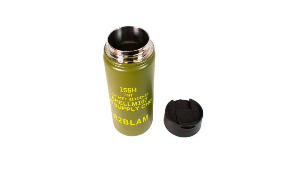 Mission First Tactical M107 Howitzer Flip-Top Bottle, Green, 16oz, DM107-16