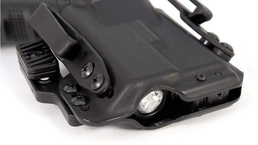 Mission First Tactical Pro Kydex IWB Light Holster, Glock 19 w/ Streamlight TLR 1, Ambidextrous, Black, H5-GL-1-WL-1