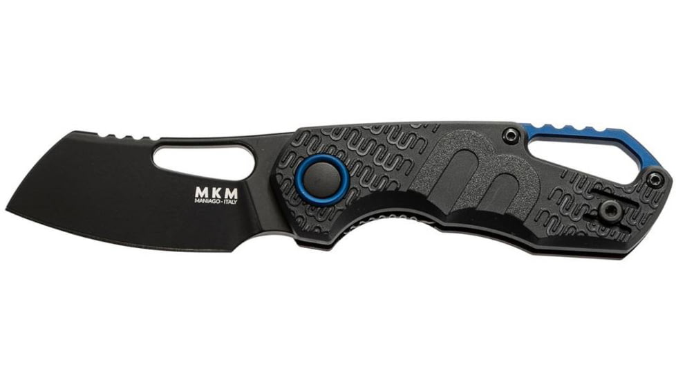 MKM Isonzo Linerlock Black Folding Knife, 2.25 black coated Bohler N690 stainless blade, Black FRN handle, MK FX03-2PBK