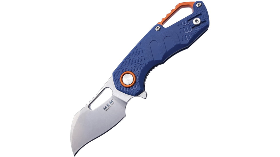 MKM Isonzo Linerlock Blue Folding Knife, 2 stonewash finish Bohler N690 stainless hawkbill, Blue FRN handle, MK FX03-1PBL