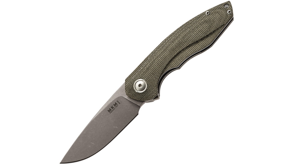 MKM Timavo Linerlock Viper Folding Knife, Green canvas micarta handle, MK VP02-GC