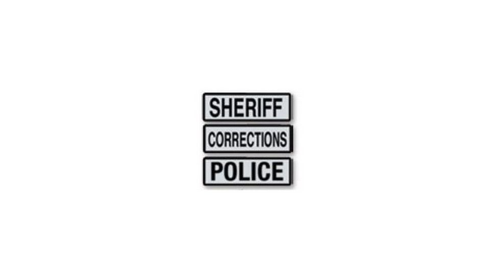 Monadnock Reflective Police Label For Centurion Riot Suit, Police Label, White/Black, 6595