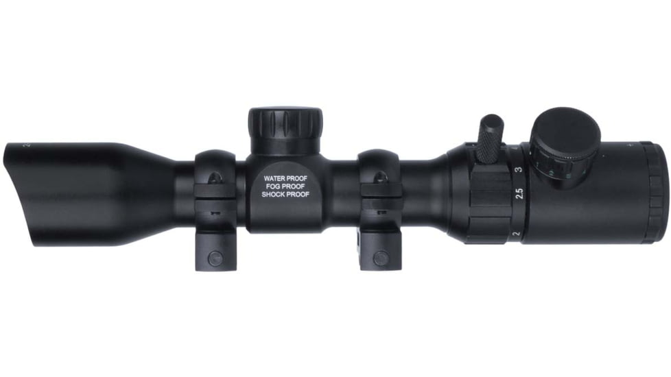Monstrum 2-7x32 Rifle Scope with Illuminated Range Finder Reticle, Black, S2732-R-RG