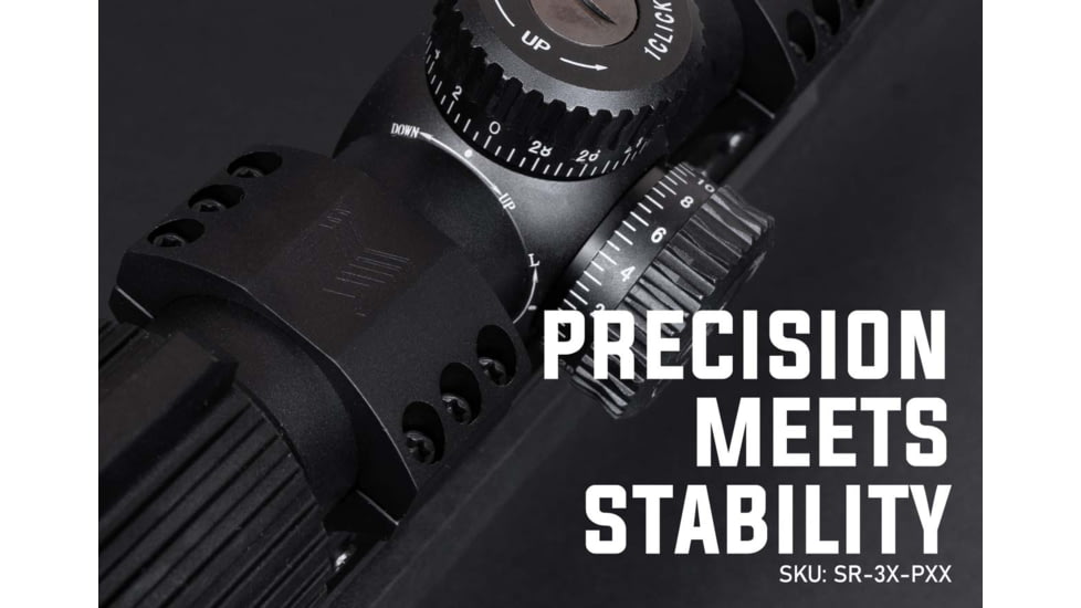 Monstrum 30mm Precision Picatinny V2 Scope Rings w/Level Bubble, 1 in, Black, SR-3XLB-P100