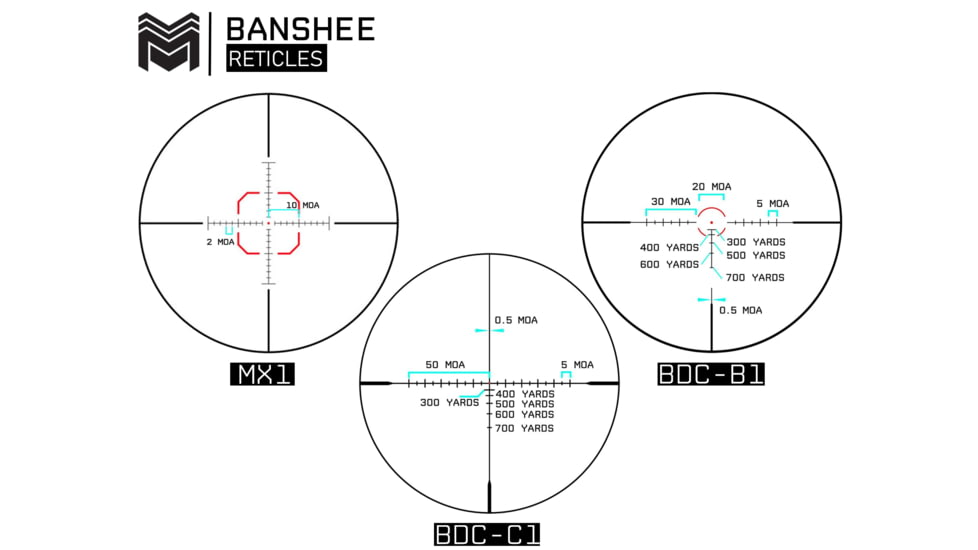 Monstrum Banshee ED 1-8x24mm LPVO 30mm Tube Rifle Scope w/ Offset Scope Mount, Second Focal Plane