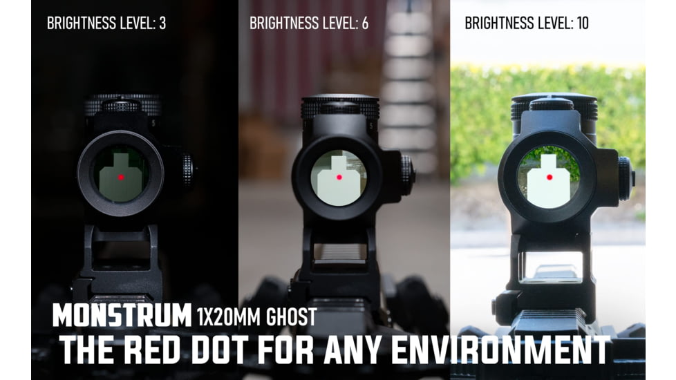 Monstrum Ghost 1x20mm Reflex Red Dot Sight w/Shake Awake