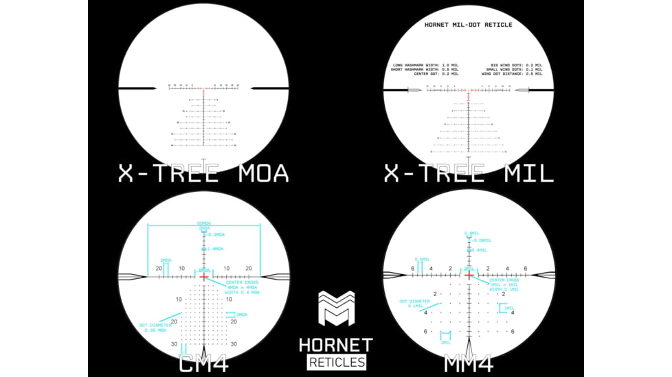 Monstrum Hornet 4-16x50mm 30mm Tube Rifle Scope, First Focal Plane