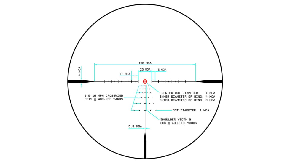 Monstrum Panzer ED 1-6x24mm LPVO 30mm Rifle Scope, First Focal Plane