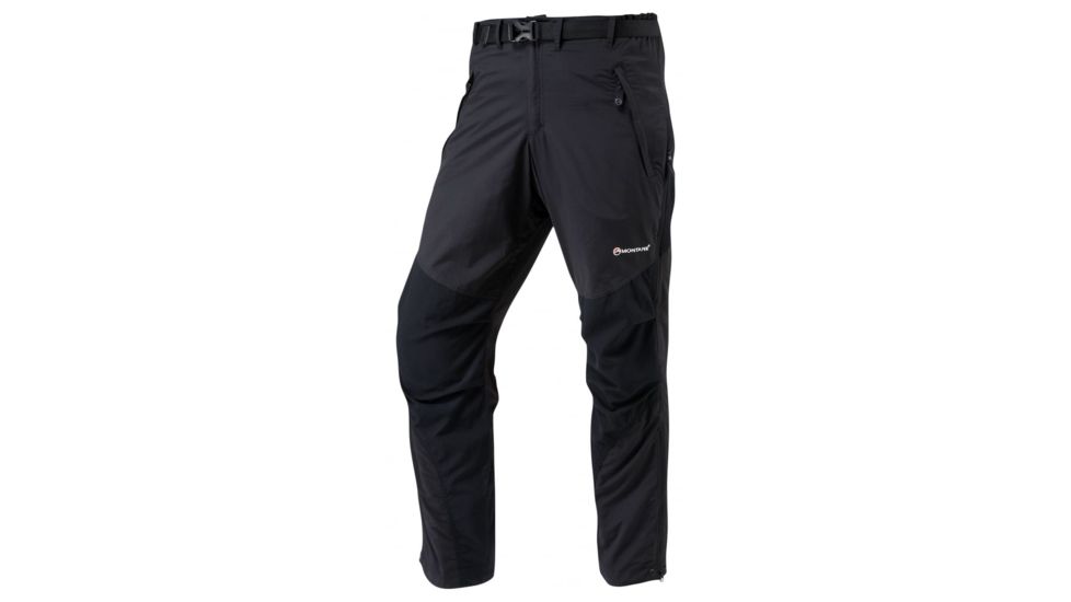 Montane Terra Pants Slim Fit, Regular Leg - Mens, Black, Small, MTSMRBLAB07