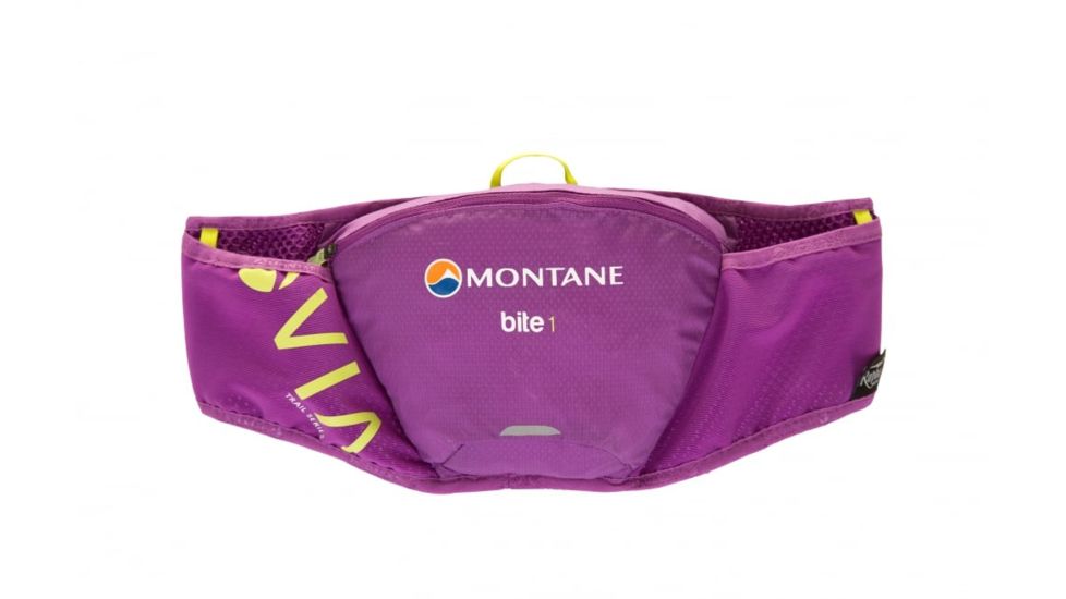 Montane Via Bite 1 Hydration Belt-Dahlia/Laser Green-One Size