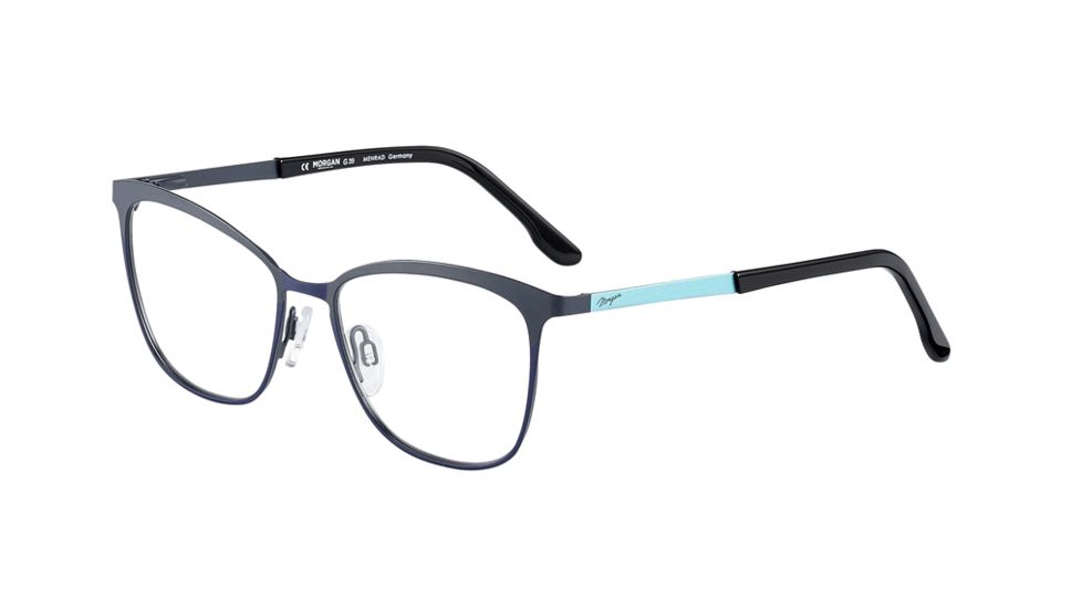 Morgan 203170 Progressive Prescription Eyeglasses, Dark Grey/Blue Frame, 203170-1024PR