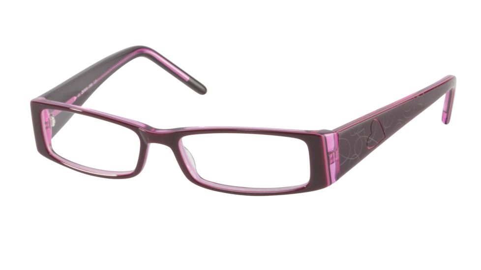 Morgan 201035 Single Vision Prescription Eyeglasses - Violet Frame and Clear Lens 201035-6255SV