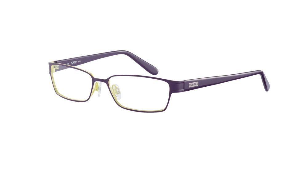 Morgan 203107 Single Vision Prescription Eyeglasses - Violet Frame and Clear Lens 203107-389SV