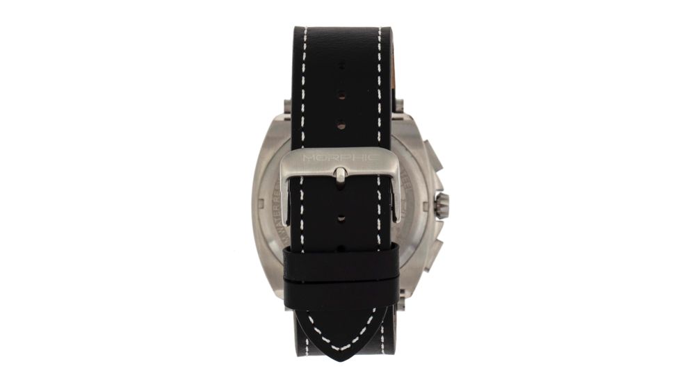 Morphic M79 Series Chronograph Leather-Band Watch, Silver/Black, One Size, MPH7905