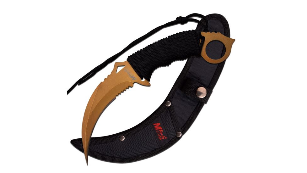 Mtech Fixed Blade, 9.84in, Stainless Steel Blade, Handle MT-20-76GD