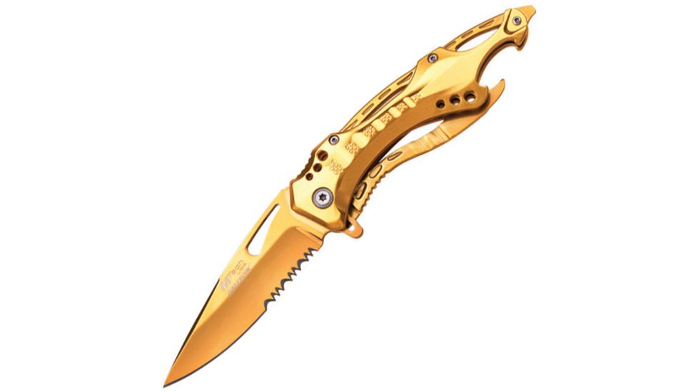Mtech Linerlock Stainless Gold A/O, Knife MTA705GD