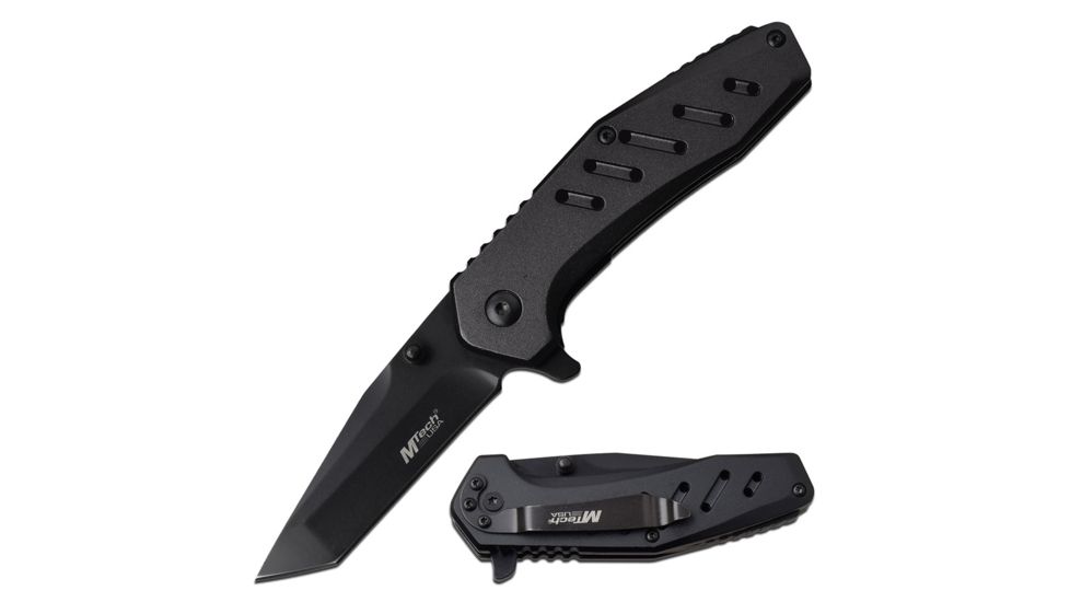 Mtech Manual Folding Knive, 2.75in Blade, 3CR13 Steel Blade Knive, Black, MT-1113BK