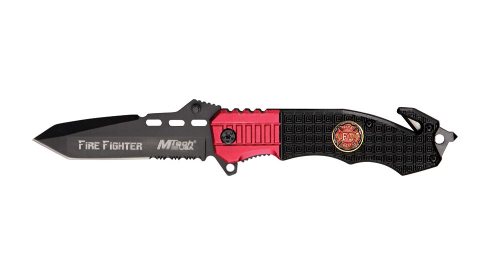 Mtech Rescue Linerlock Military-Law Knife, 5in. Closed MT740FD
