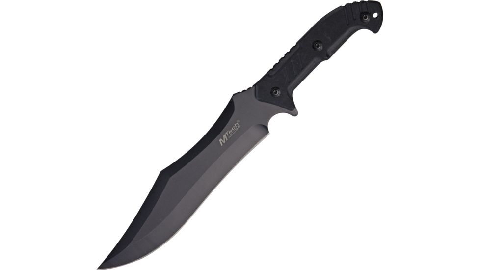 MTech Tactical Fixed Blade Knife,8.5in,Clip Blade,Textured Black G-10 Handle MT2039