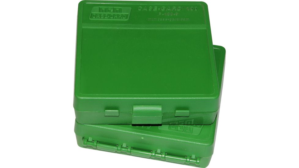 MTM 100 Round 9MM/380 Green Pistol Ammo Box P100910