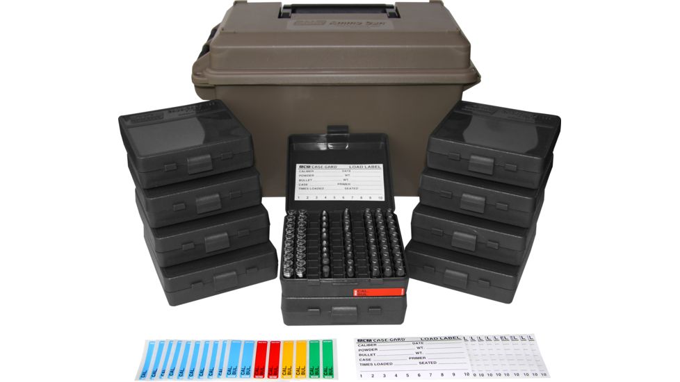 MTM 9mm Ammo Can 1000 Round w/ 10 each P-100-9s, Dark Earth ACC9