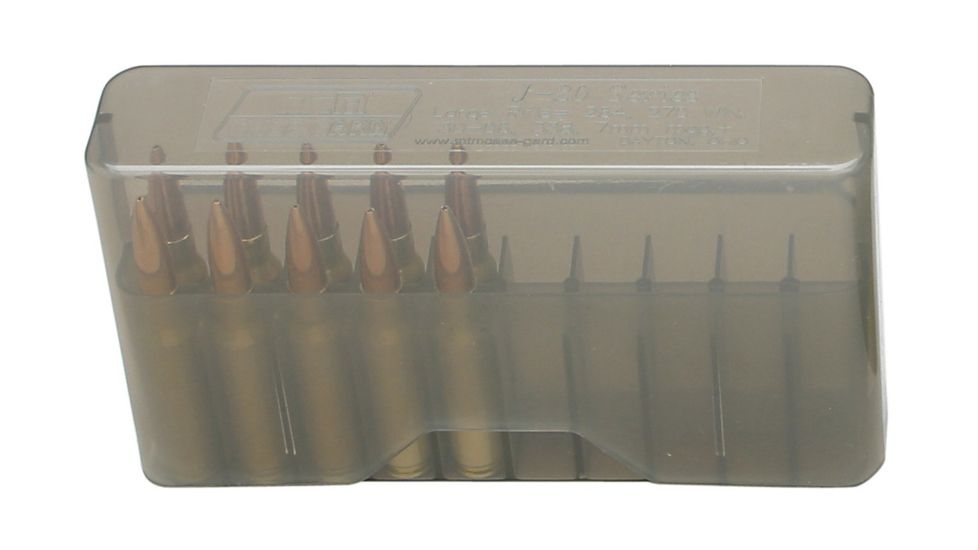 MTM J-20 Slip-Top Boxes .270 to .450 Caliber Clear Smoke