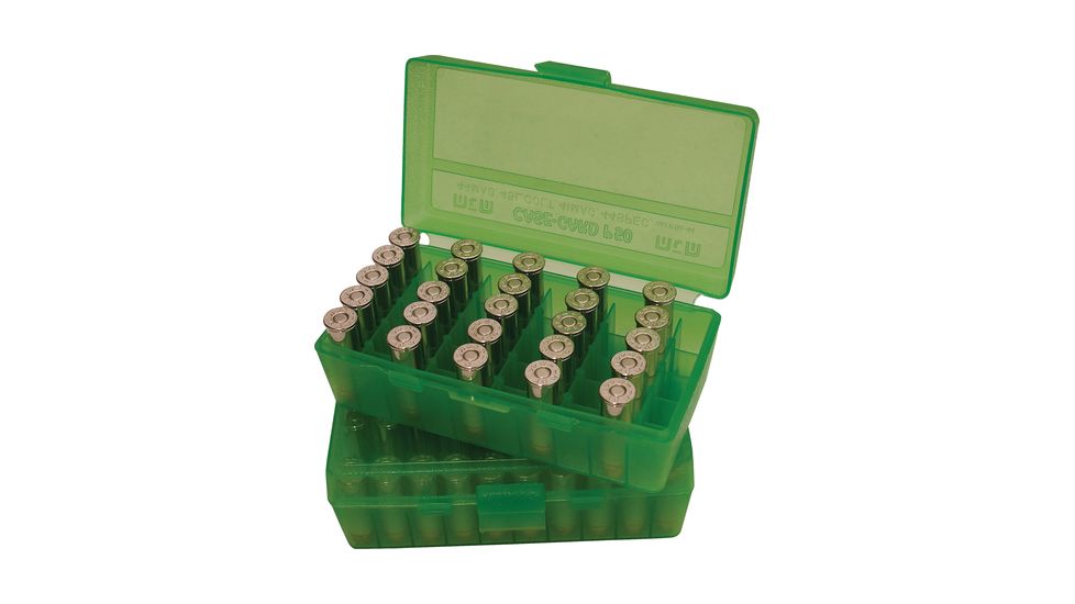 MTM P50 Fliptop Box Handgun .38-.357 Magnum Clear Green