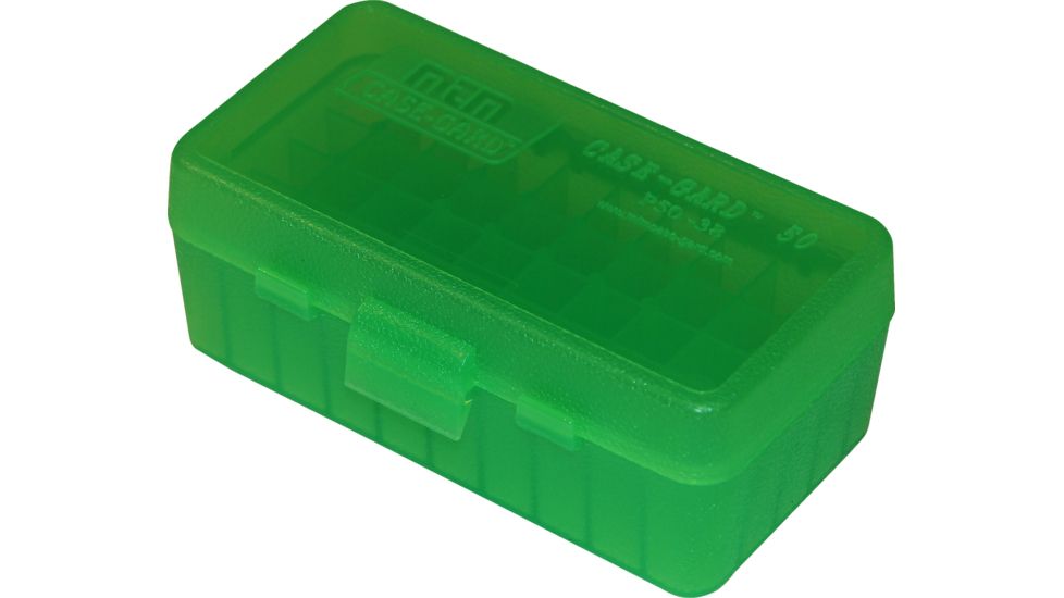 MTM P50 Fliptop Box Handgun .38-.357 Magnum Clear Green