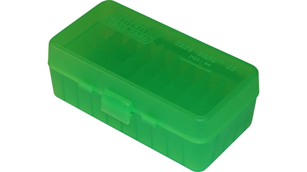 MTM P50 Fliptop Box Handgun .44 Magnum/44 Special/.41 Magnum/.45 Colt Clear Green
