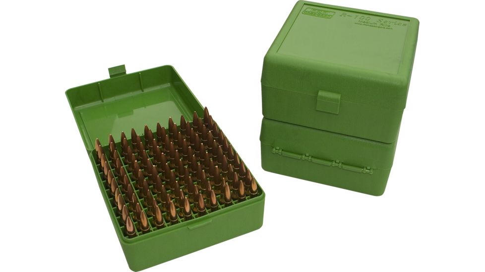 MTM RM-100 Rifle Ammo Box .22-250/.308/.243 Green