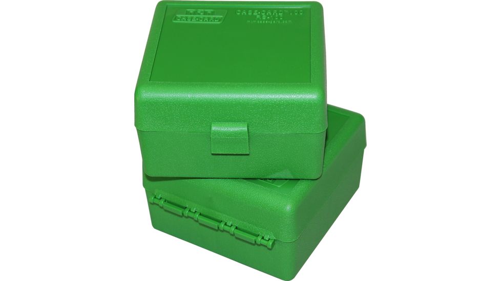 MTM RS-100 Rifle Ammo Box .17 to .222 Magnum Green