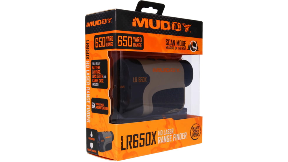 Muddy 650 Yard Laser Range Finder, Black/Grey, MUD-LR650X