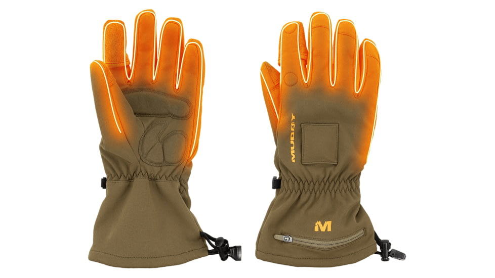 Muddy Nucleus Heated Softshell Gloves - Mens, Brown Clay, LARGE, MUD-HT-GLV-CL-L