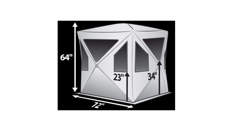 Muddy Ravage Ground Blind, includes 9-steel stakes, Standard Carry Bag with Backpack Straps, 4 Tie-Down Ropes, Camo MGB0500