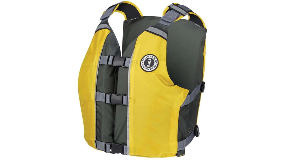 Mustang Survival APF Foam Vest, Yellow/Grey, MV411102-222-0-216