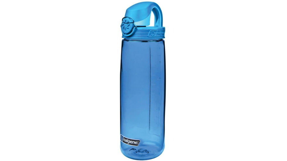 Nalgene On-The-Fly Lock-Top Sustain Bottle, 24 oz, Blue with Glacial Cap, 24oz, 5565-2624