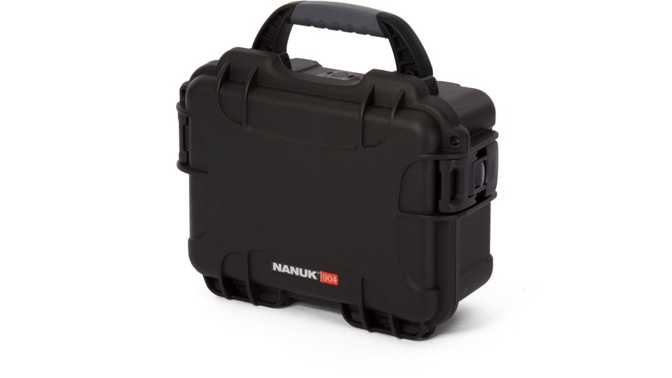 Nanuk 904 Protective Hard Case w/ Cubed Foam, 10.2in, Waterproof, Black, 904S-010BK-0A0