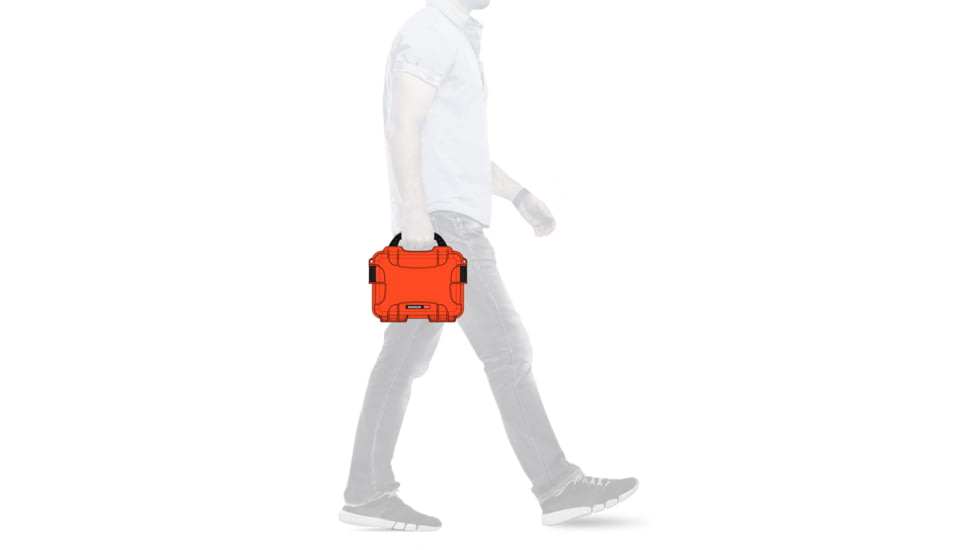 Nanuk 904 Protective Hard Case w/ Cubed Foam, 10.2in, Waterproof, Orange, 904S-010OR-0A0