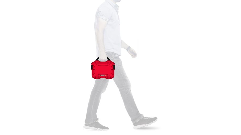 Nanuk 904 Protective Hard Case w/ Cubed Foam, 10.2in, Waterproof, Red, 904S-010RD-0A0