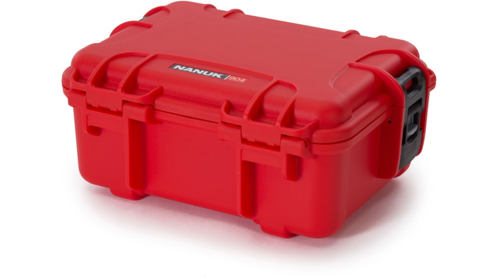 Nanuk 904 Protective Hard Case w/ Cubed Foam, 10.2in, Waterproof, Red, 904S-010RD-0A0