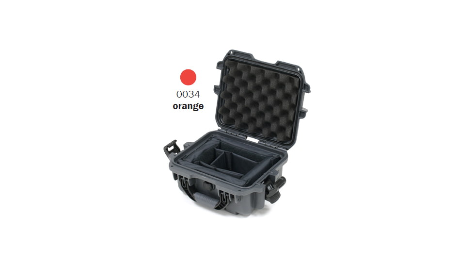 Nanuk 905 Water/Crush Proof Case w/Padded Divider - Orange, 905S-020OR-0A0