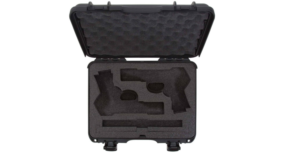 Nanuk 910 2Up Classic Hard Gun Case, 14.3in, Black, Medium, 910S-080BK-0K0-18008