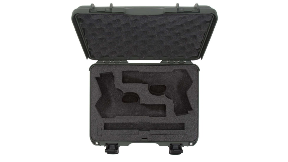 Nanuk 910 2Up Classic Hard Gun Case, 14.3in, Olive, Medium, 910S-080OL-0K0-18008