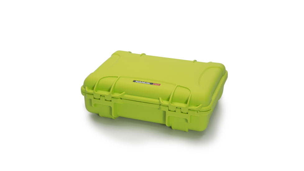 Nanuk 910 Protective Hard Case, 14.3in, Waterproof, Lime, 910S-000LI-0A0