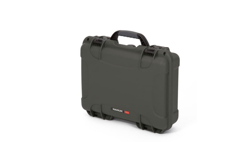 Nanuk 910 Protective Hard Case, 14.3in, Waterproof, Olive, 910S-000OL-0A0