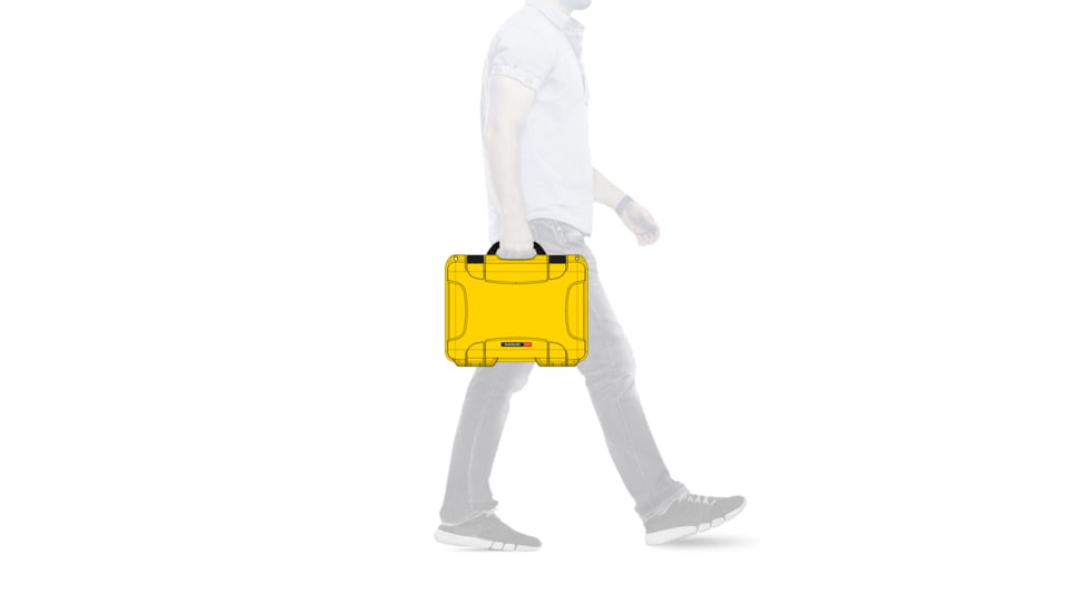 Nanuk 910 Protective Hard Case, 14.3in, Waterproof, w/ Foam, Yellow, 910S-010YL-0A0