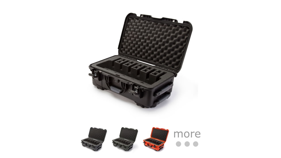 Nanuk 935 6UP Hard Pistol Case, 22in, Black, Graphite, Olive, Orange, Silver, Yellow
