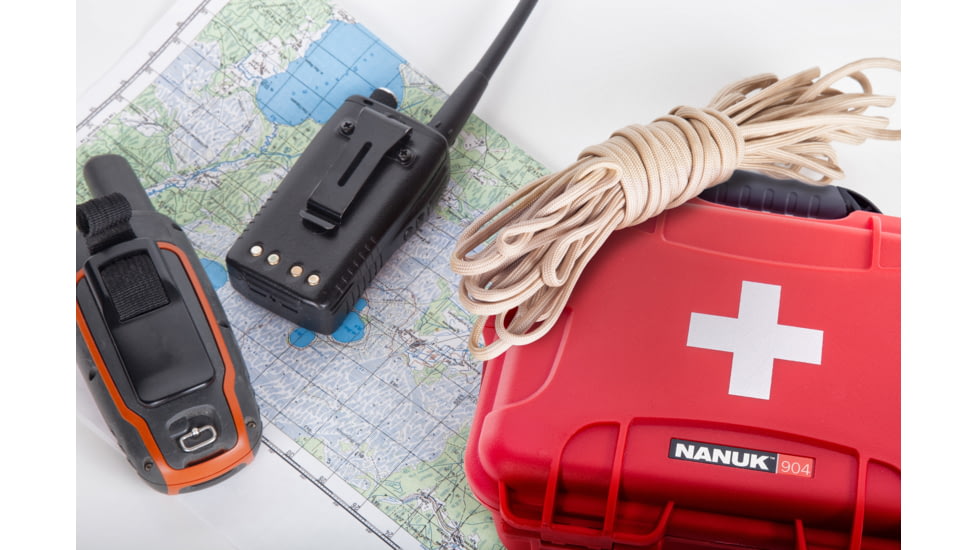 Nanuk Case 904 w/First Aid Logo, Red, Small, 904S-000RD-PA0-FSA01
